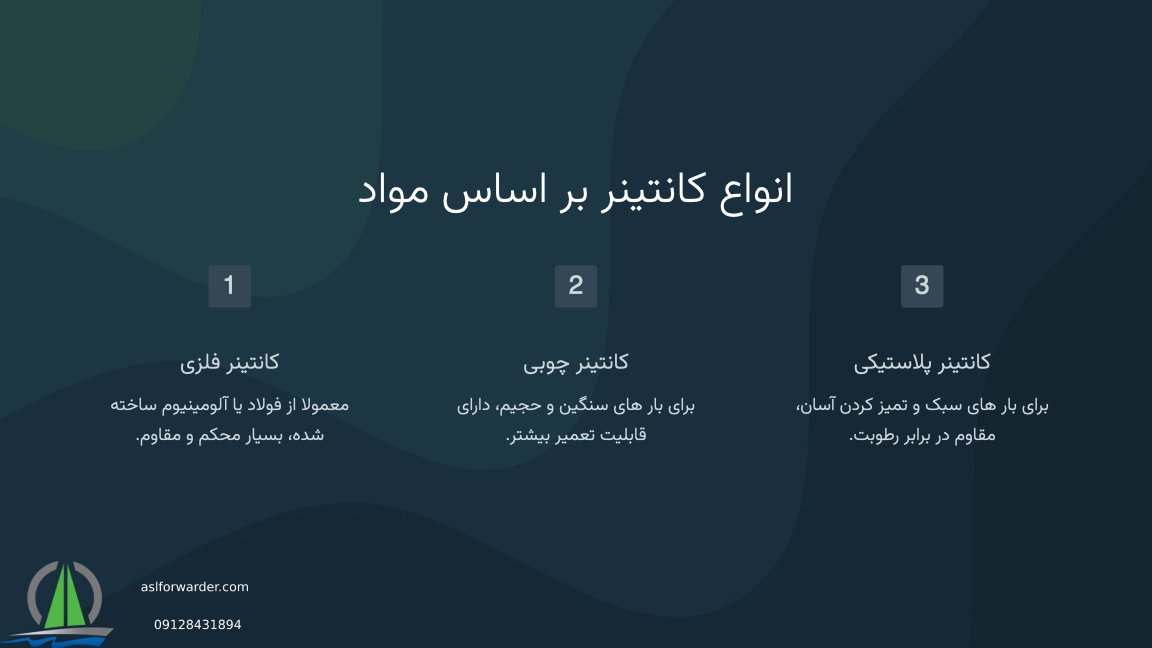 انواع کانتینرها