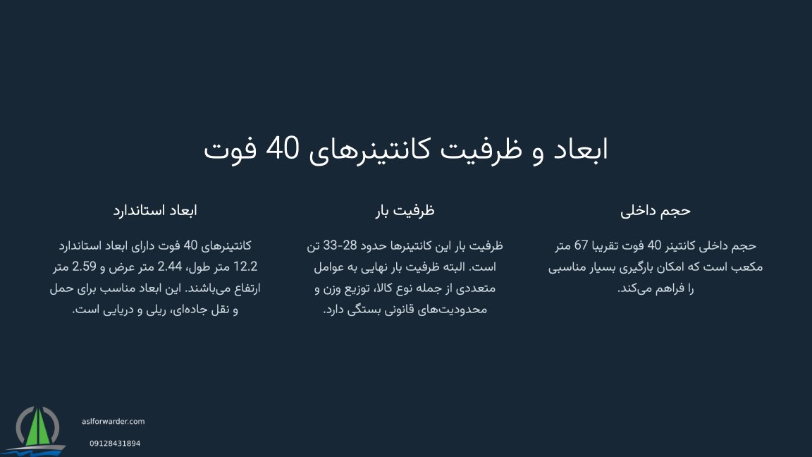 کانتینر 40 فوت