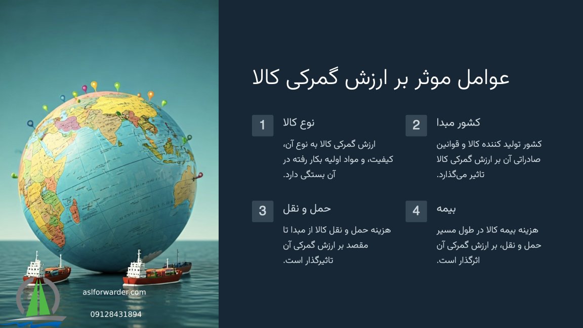 نحوه محاسبه ارزش گمرکی کالا